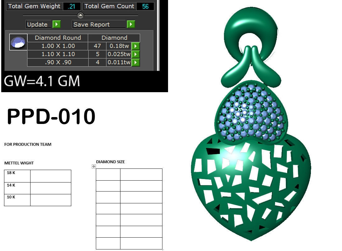 Women pendant 3dm render detail 3D print model 3D print model_6