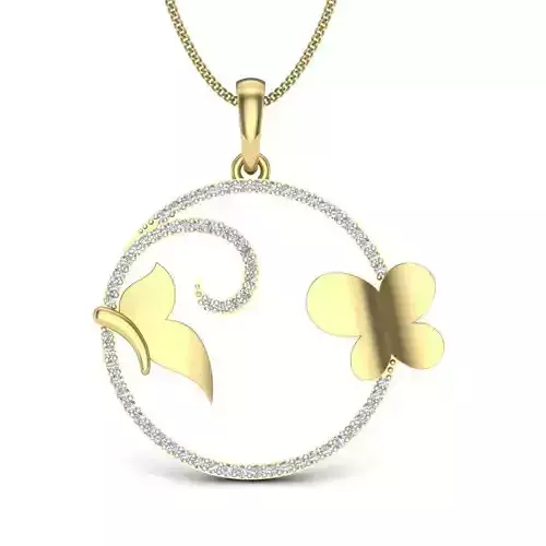 Women butterfly pendant 3dm render detail 3D print model 3D print model