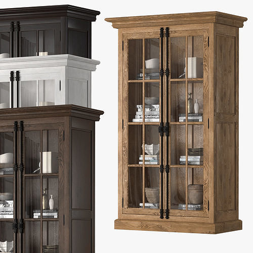 FRENCH CASEMENT DOUBLE-DOOR CABINET 3D model