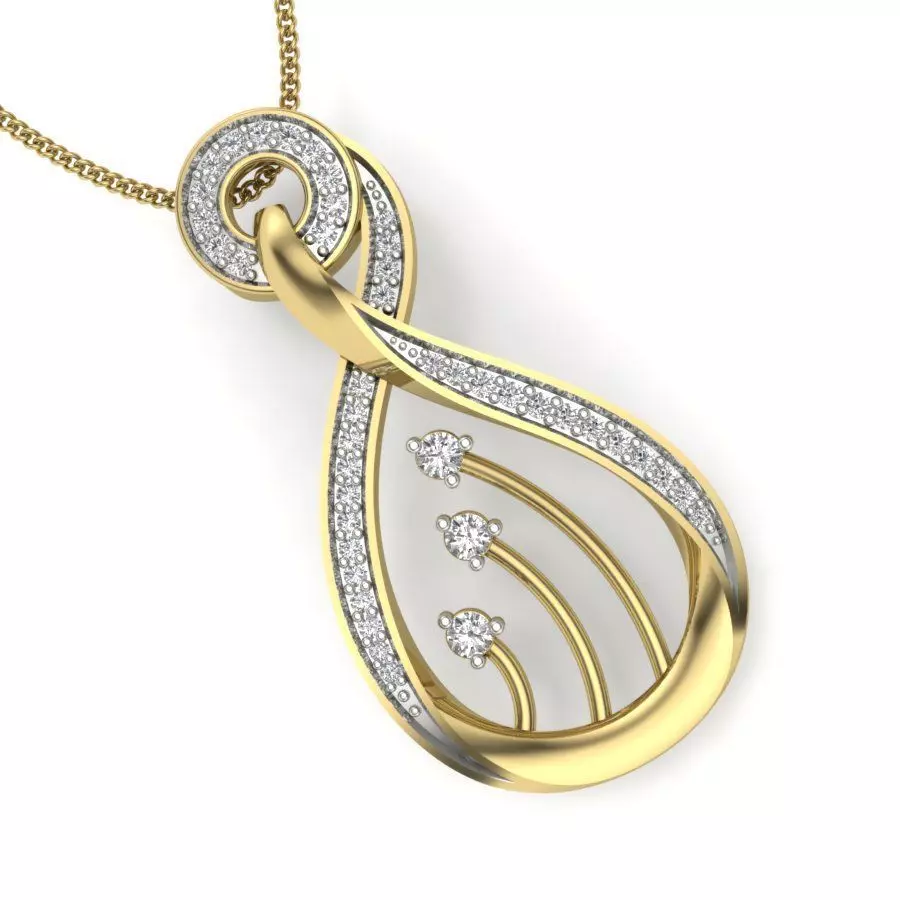 Women pendant 3dm render detail 3D print model 3D print model_0