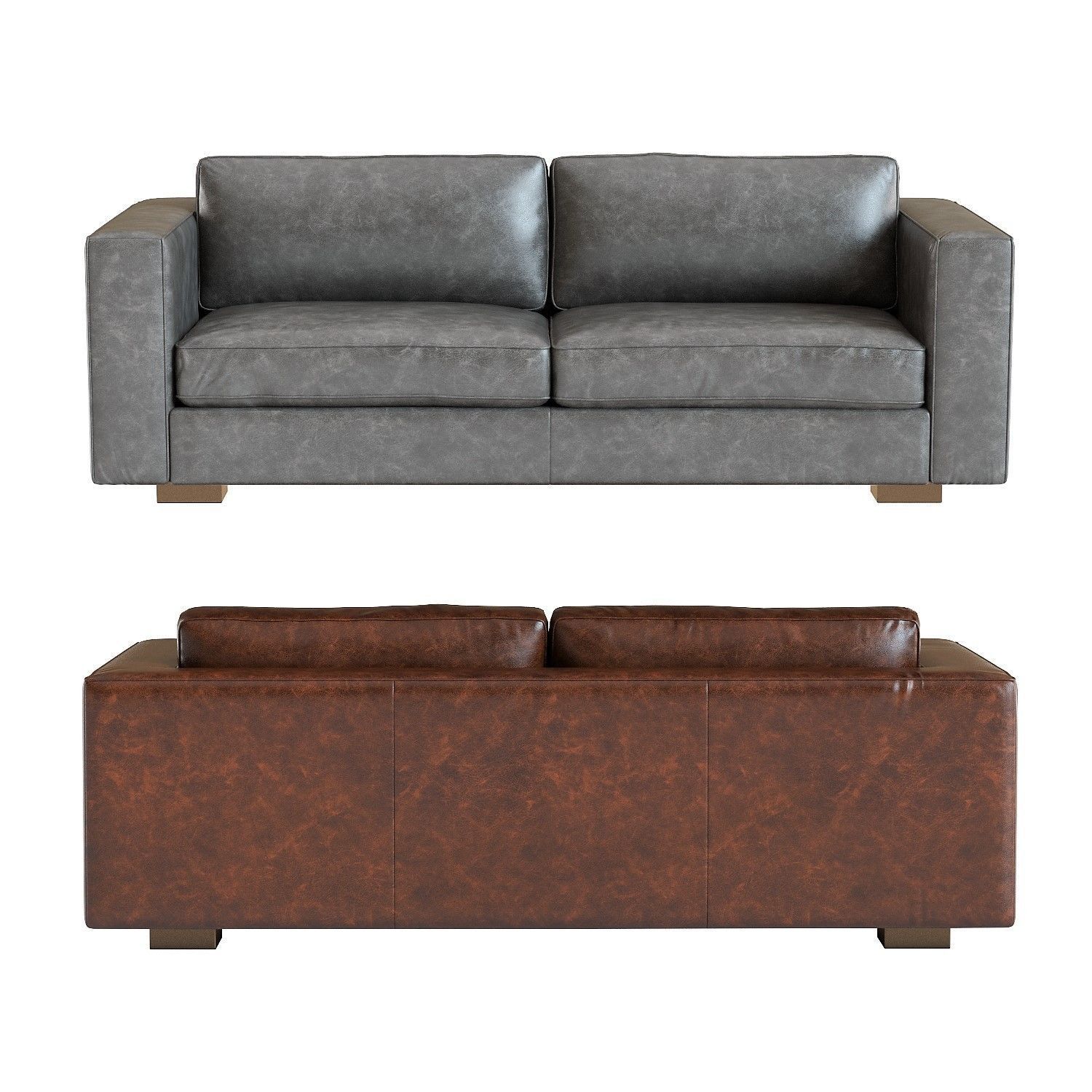 Restoration Hardware - Maddox Leather Sofa 3D model_1