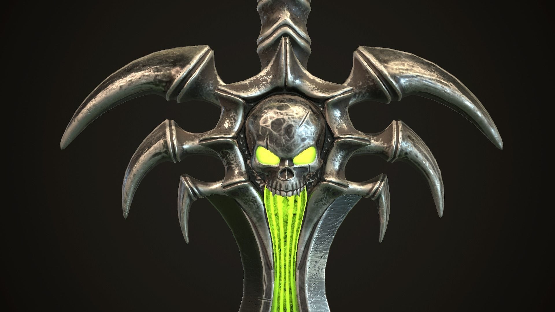 Undead Great Sword Low-poly 3D model_6