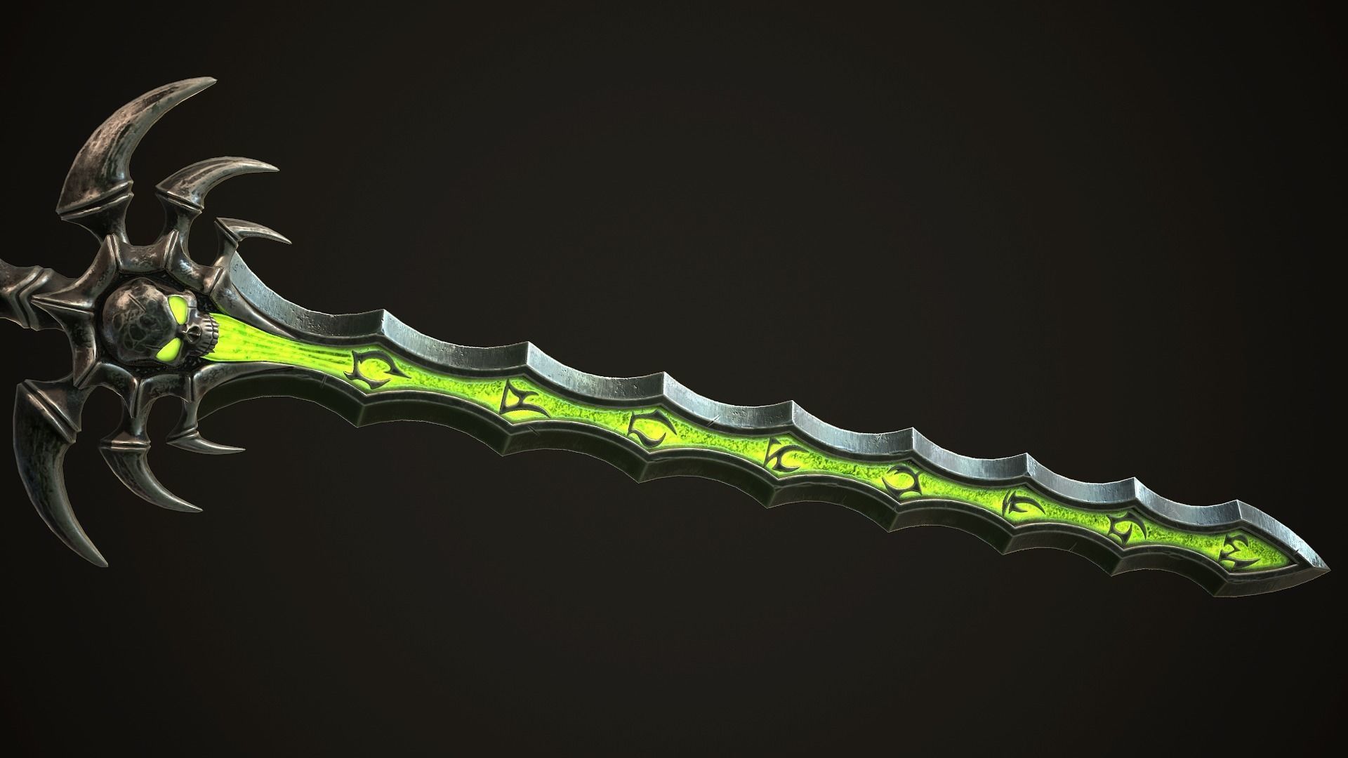 Undead Great Sword Low-poly 3D model_4