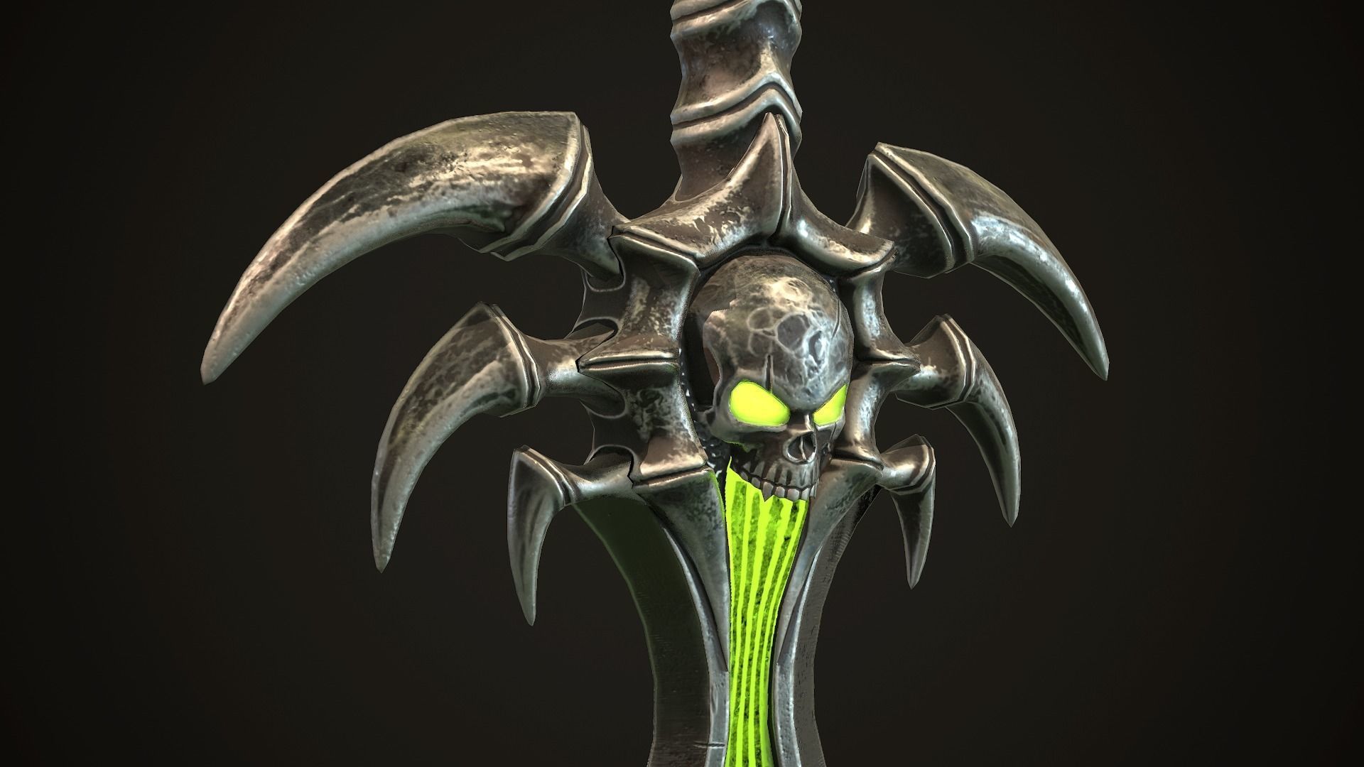 Undead Great Sword Low-poly 3D model_7