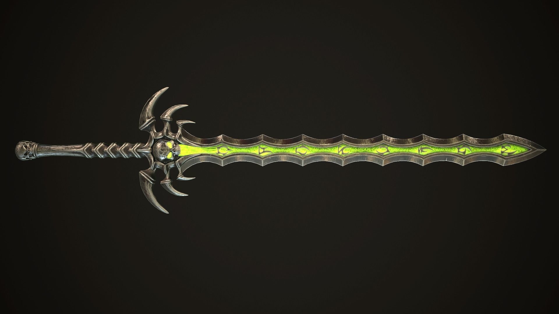 Undead Great Sword Low-poly 3D model_1