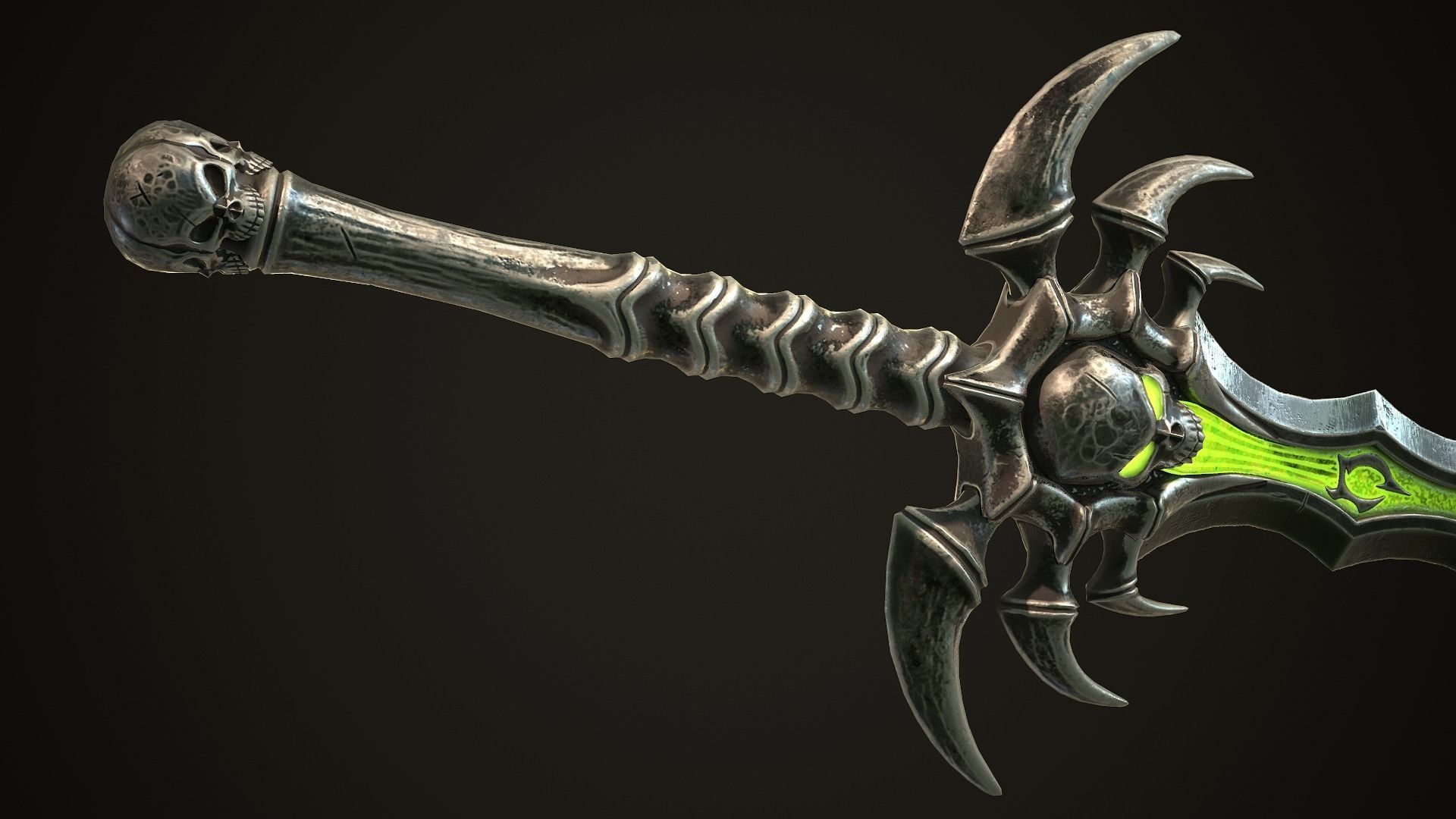 Undead Great Sword Low-poly 3D model_5