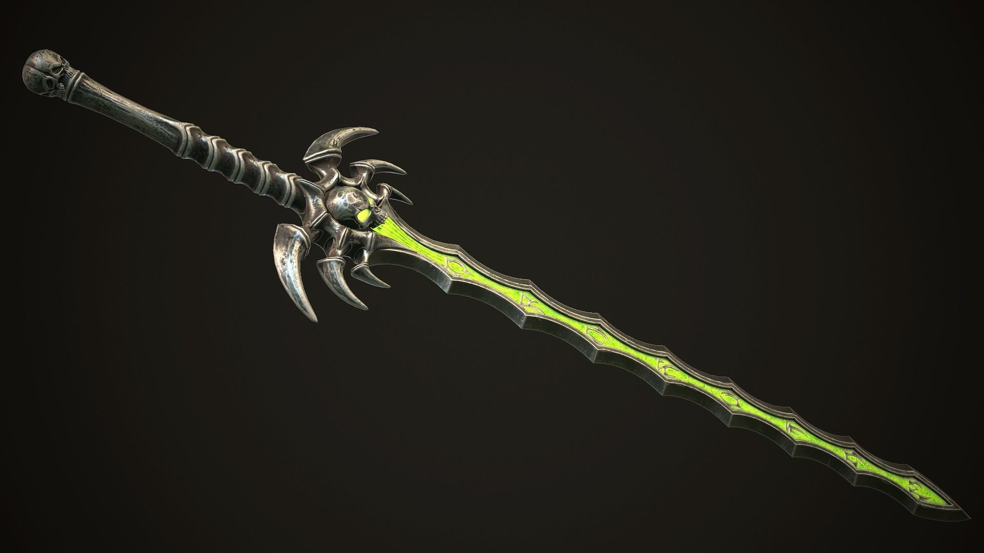 Undead Great Sword Low-poly 3D model_2