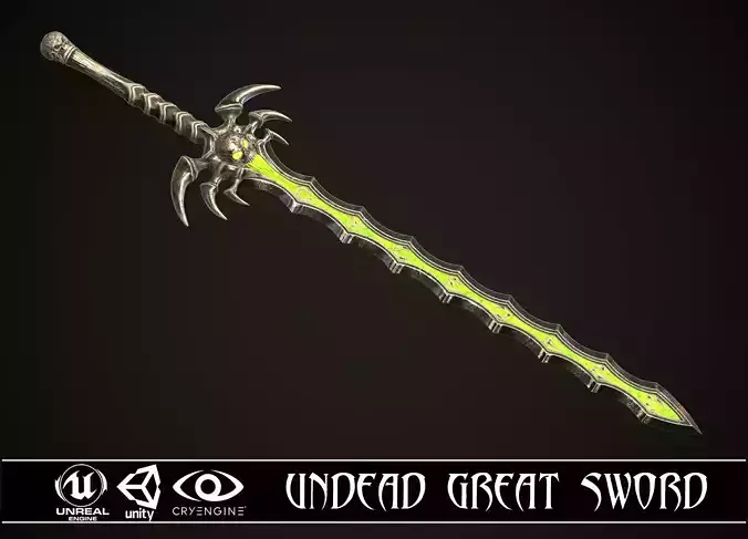 Undead Great Sword Low-poly 3D model