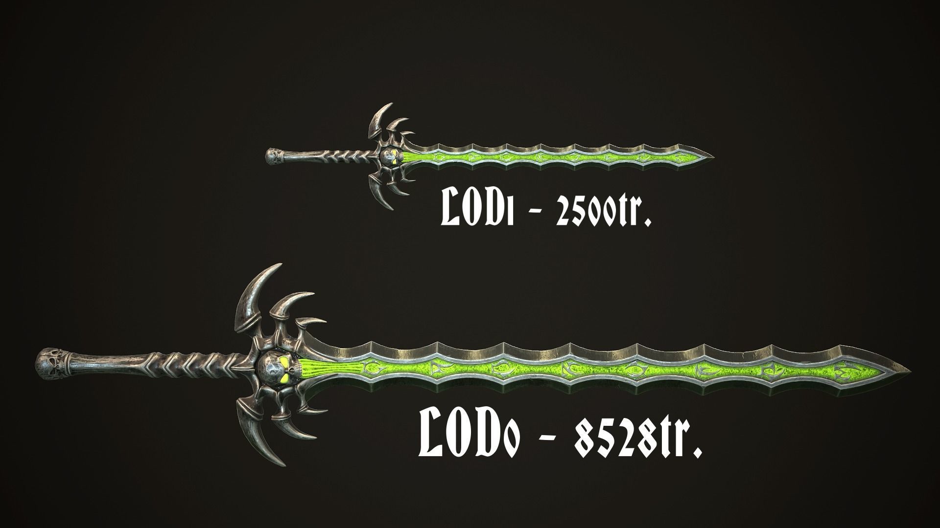 Undead Great Sword Low-poly 3D model_8