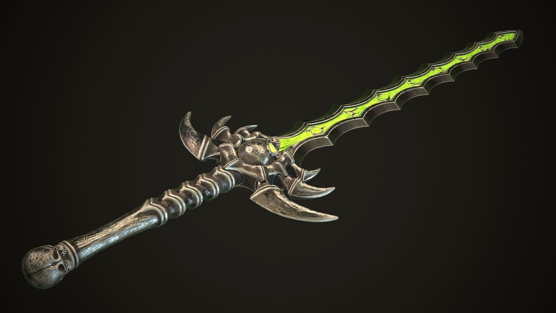 Undead Great Sword Low-poly 3D model_3