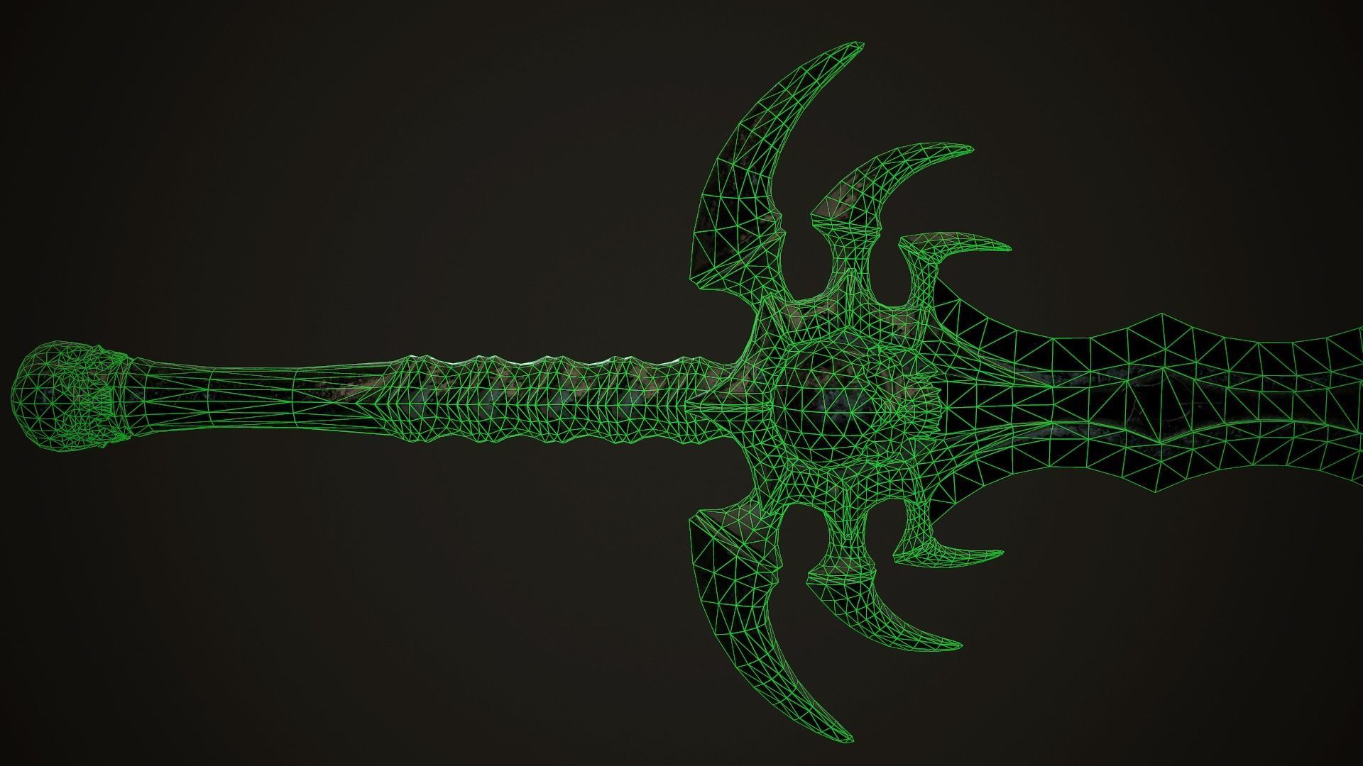 Undead Great Sword Low-poly 3D model_11