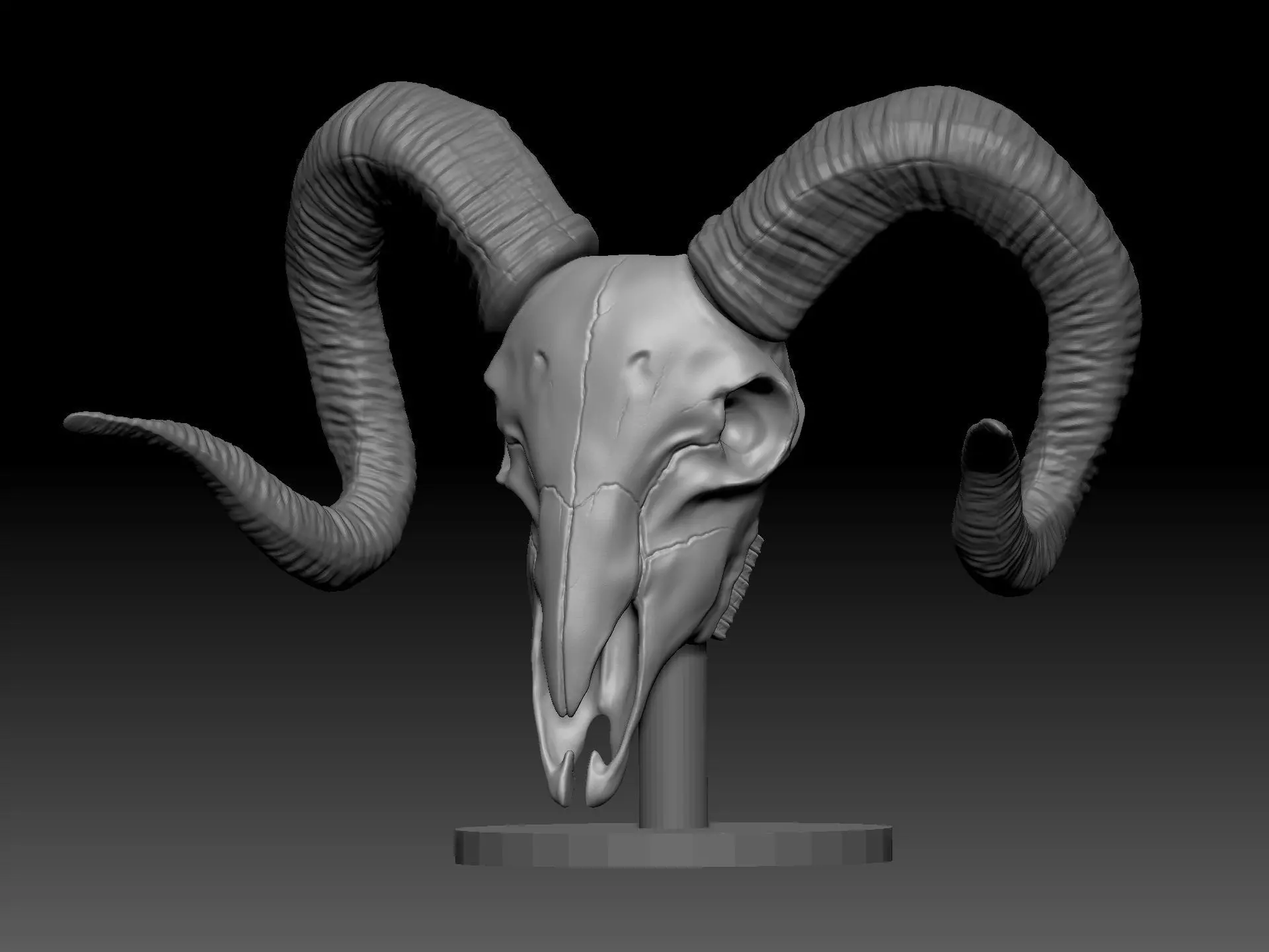 Goat Skull for 3D printing 3D print model_0