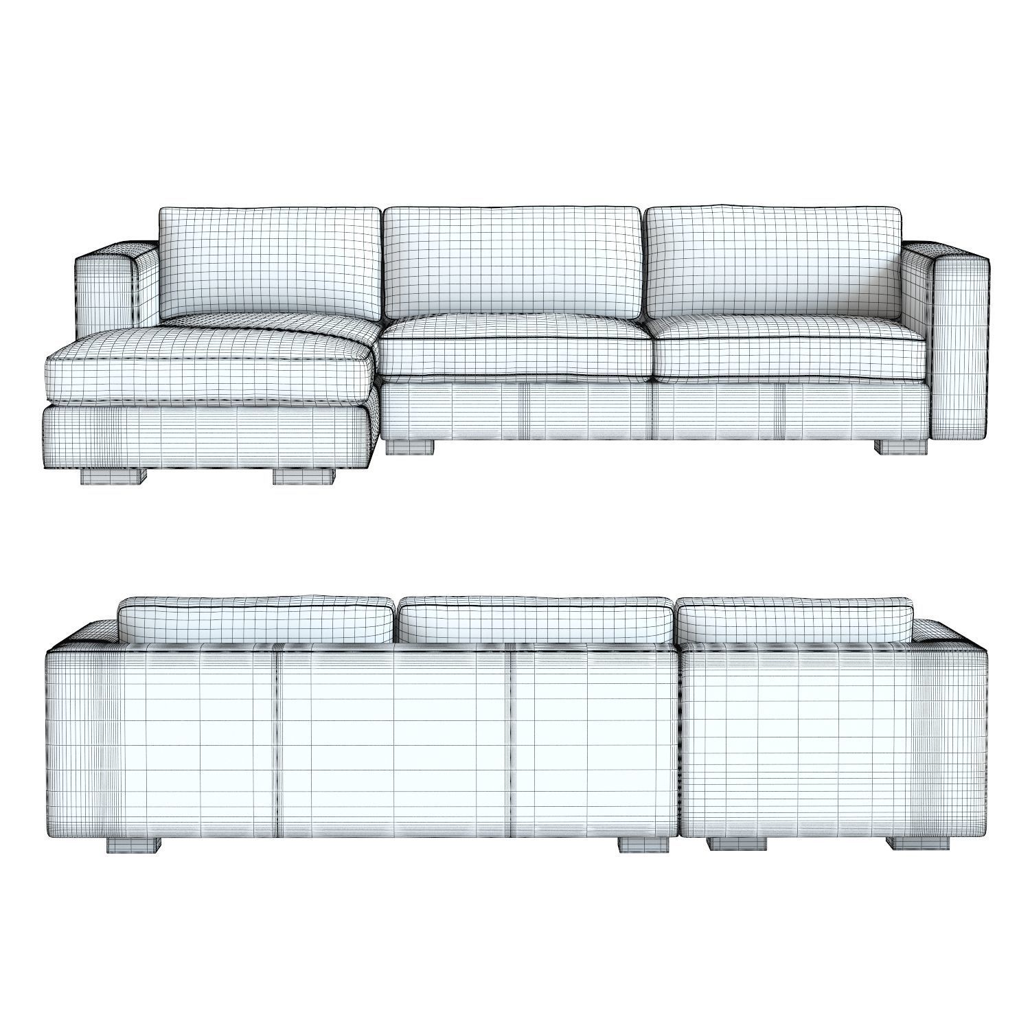 Restoration Hardware - Maddox Leather Sectional Sofa 3D model_6