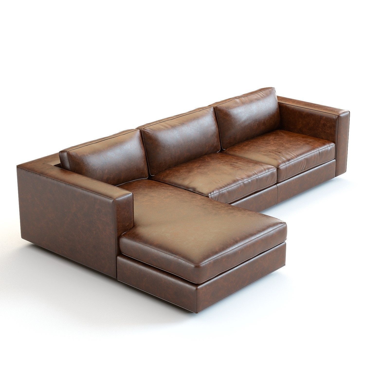Restoration Hardware - Maddox Leather Sectional Sofa 3D model_3