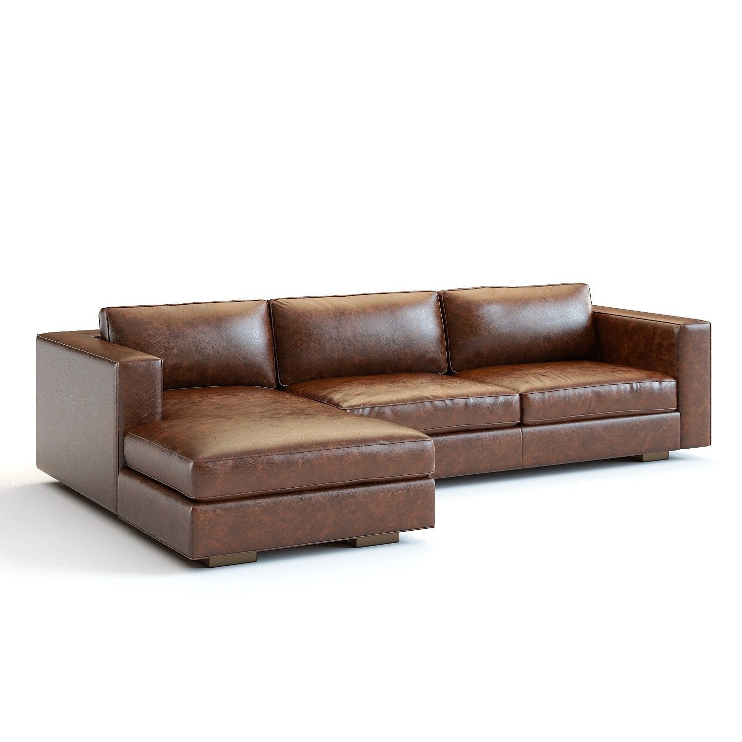 Restoration Hardware - Maddox Leather Sectional Sofa 3D model_1