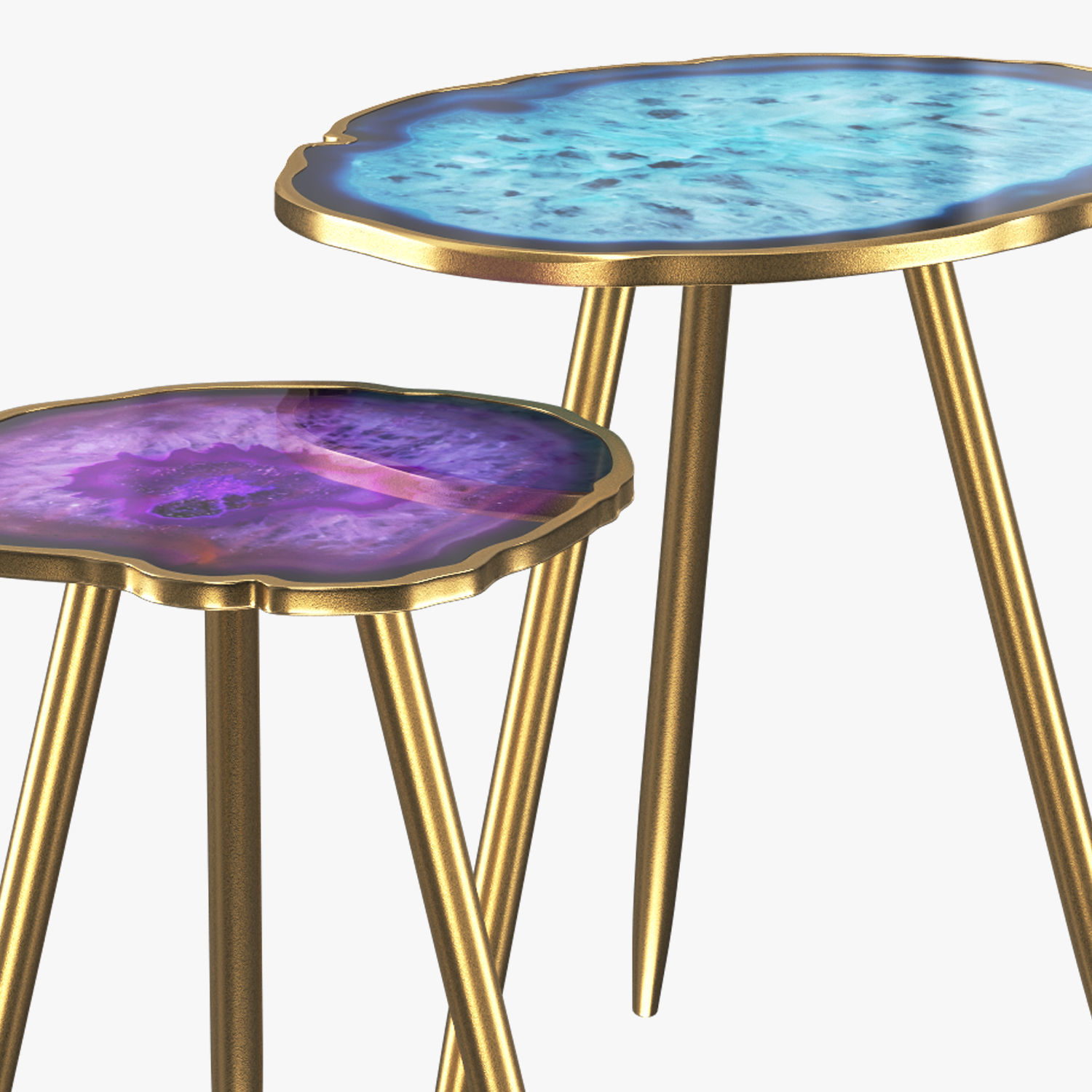 Table Imitation Agate 3D model_1