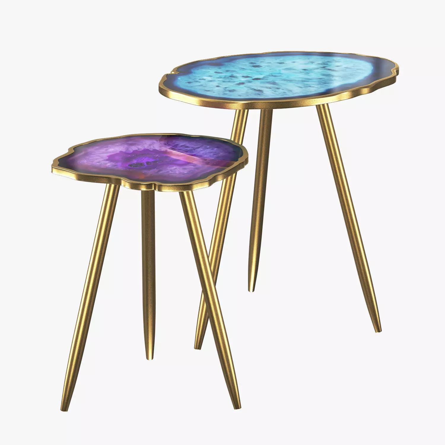 Table Imitation Agate 3D model_0