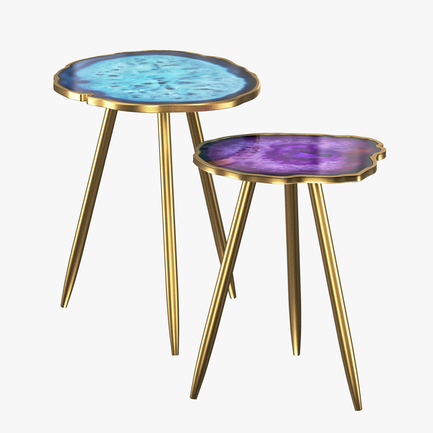 Table Imitation Agate 3D model_2