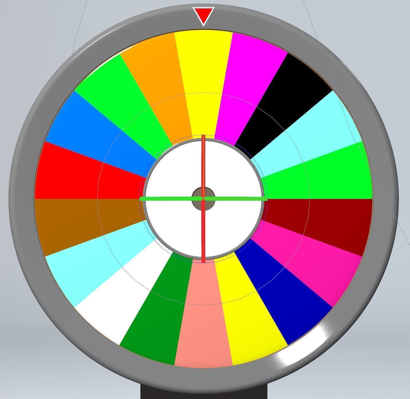 Fortune Wheel High Poly 3D model_9