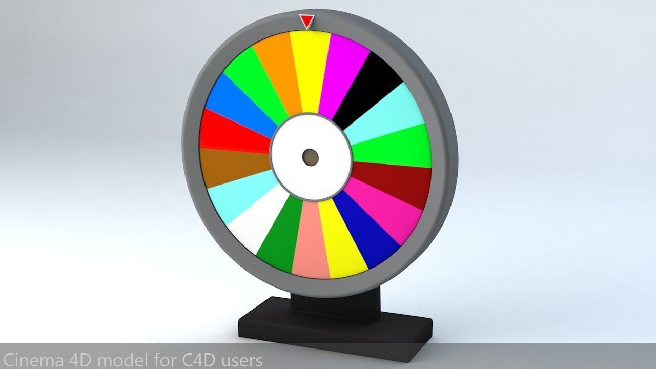 Fortune Wheel High Poly 3D model_5