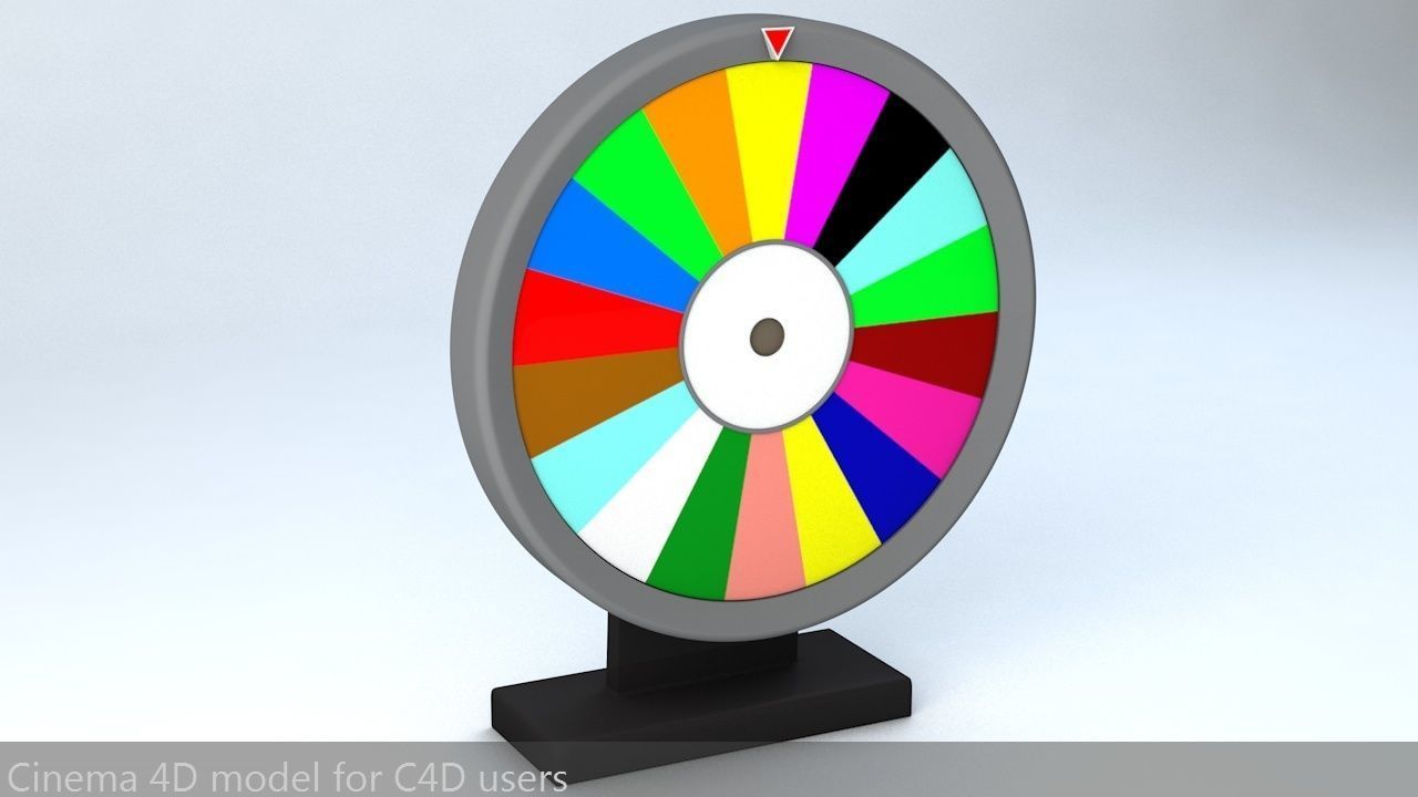 Fortune Wheel High Poly 3D model_6