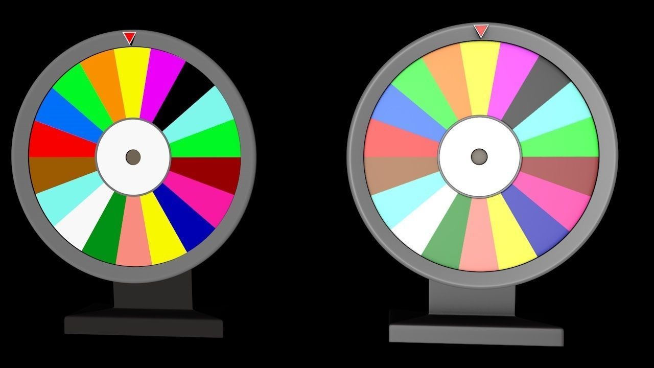 Fortune Wheel High Poly 3D model_14
