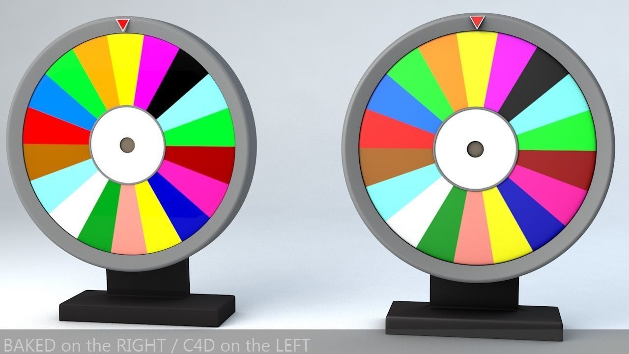 Fortune Wheel High Poly 3D model_1
