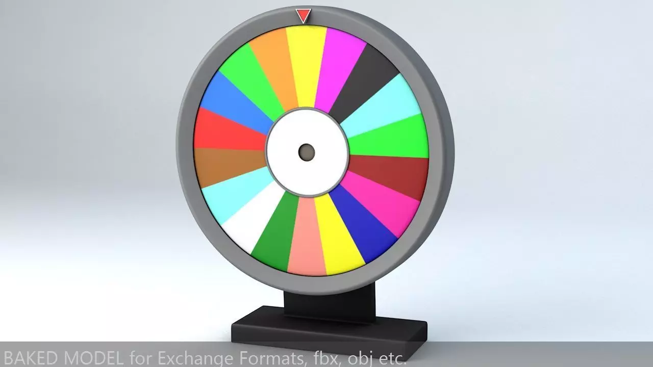 Fortune Wheel High Poly 3D model_0