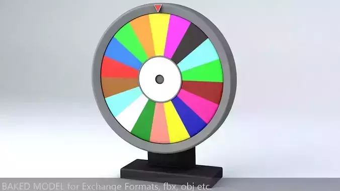 Fortune Wheel High Poly 3D model