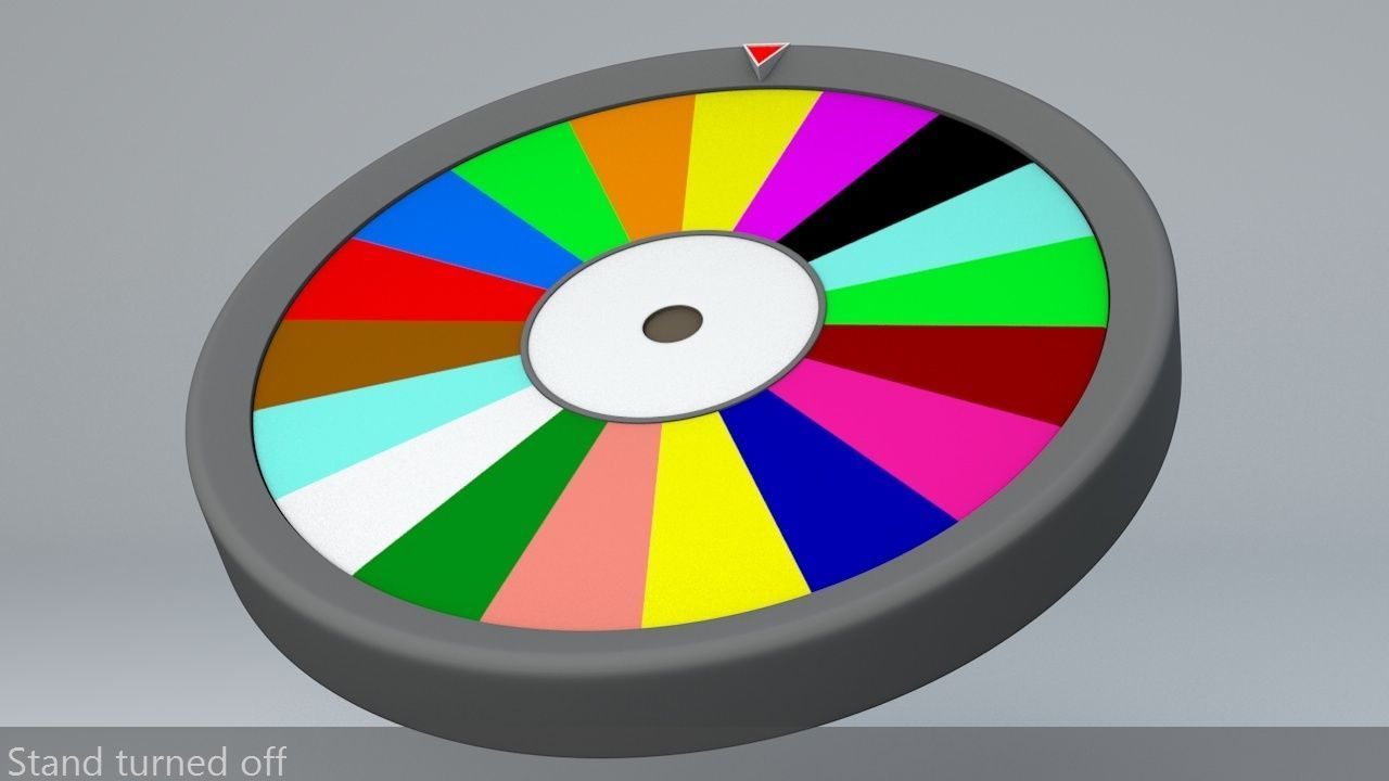 Fortune Wheel High Poly 3D model_7