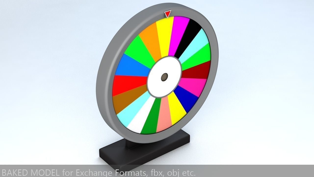 Fortune Wheel High Poly 3D model_2