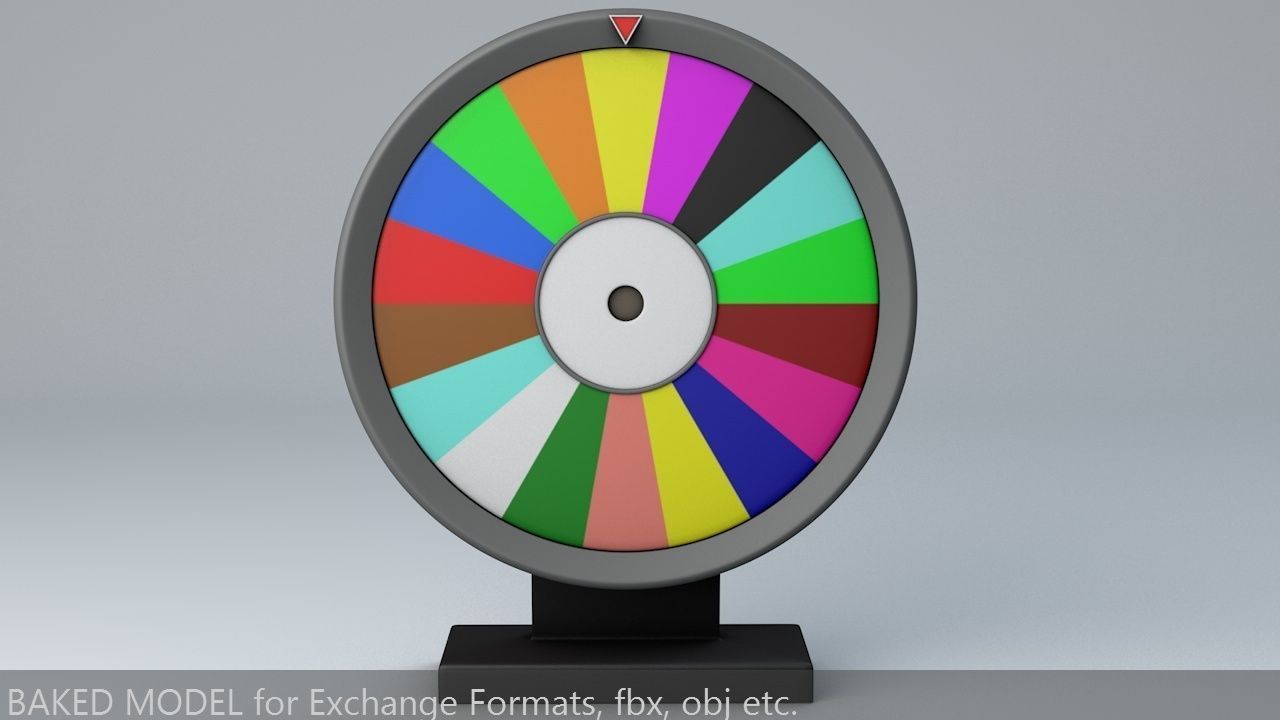 Fortune Wheel High Poly 3D model_4