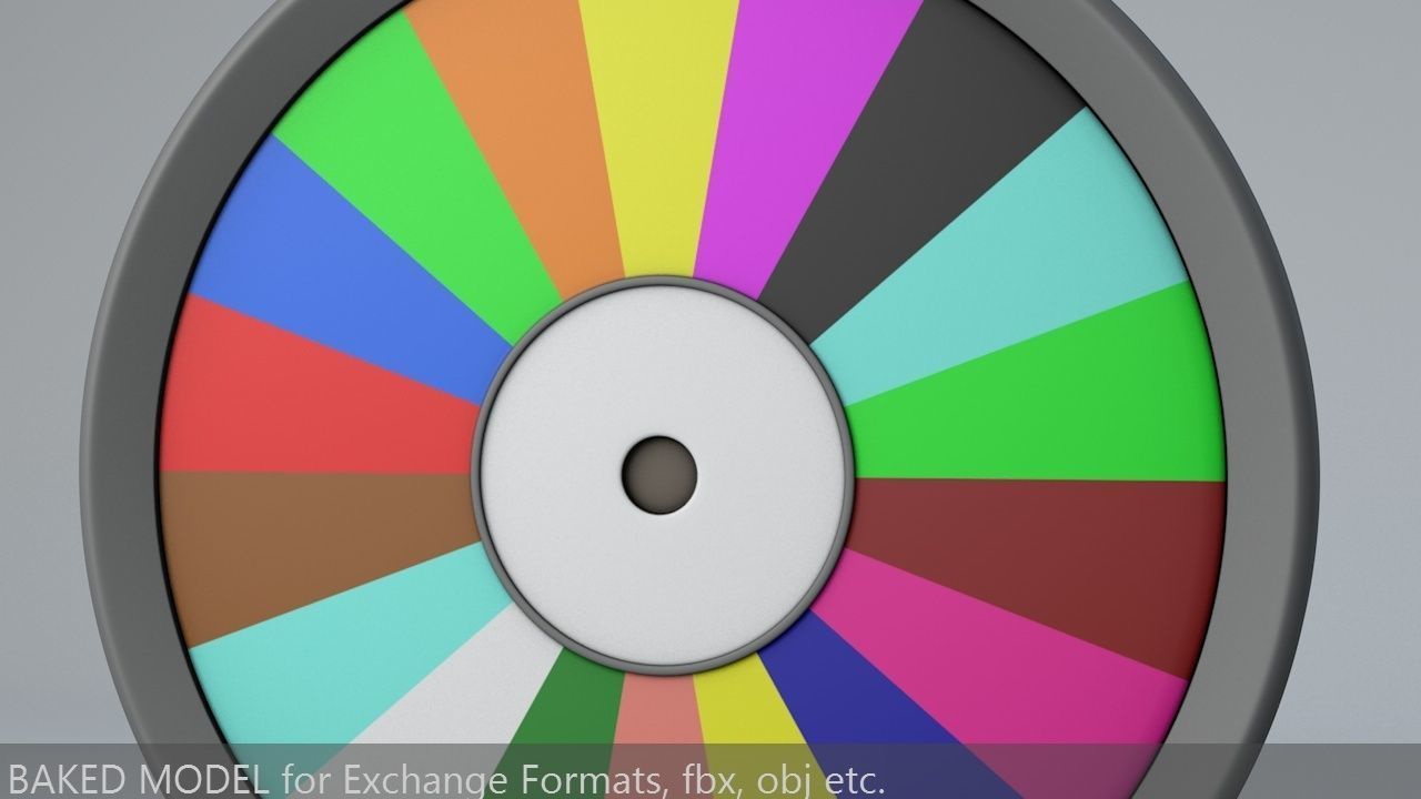 Fortune Wheel High Poly 3D model_3