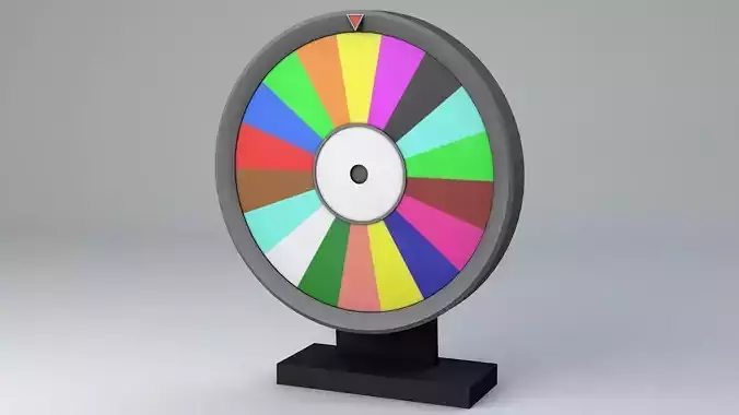 Fortune Wheel Low Poly Low-poly 3D model