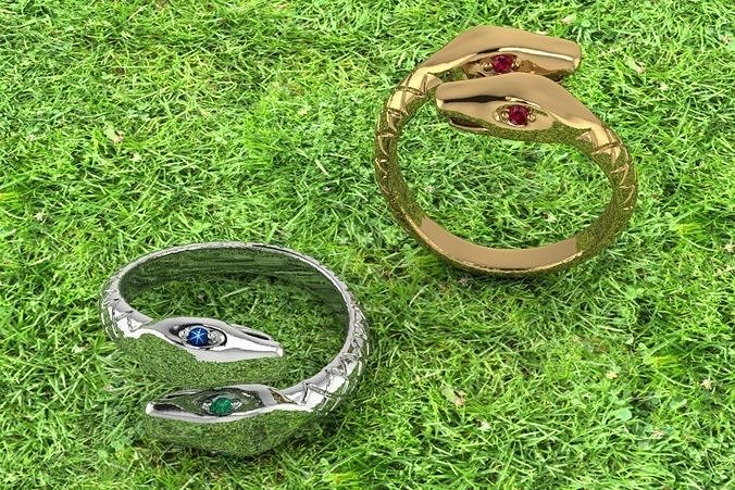 snake ring 3D print model