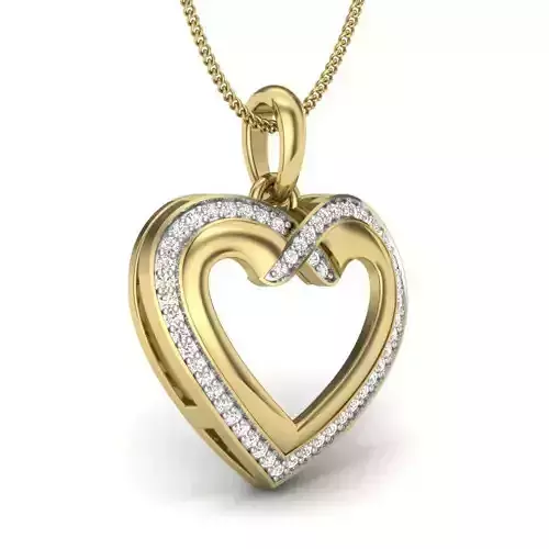 Women heart pendant 3dm render detail 3D print model