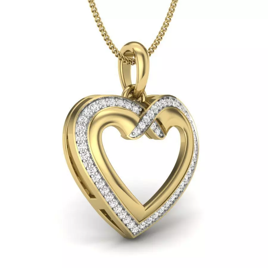 Women heart pendant 3dm render detail 3D print model 3D print model_0