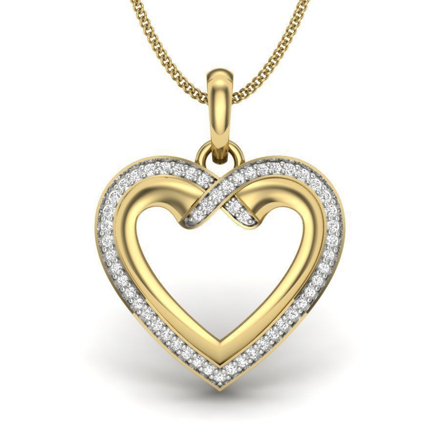 Women heart pendant 3dm render detail 3D print model 3D print model_5