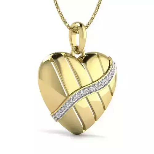 Women heart pendant 3dm render detail 3D print model