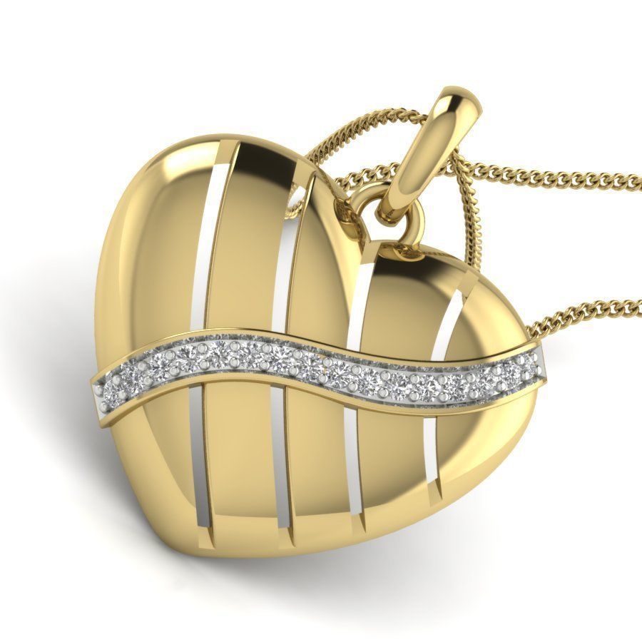 Women heart pendant 3dm render detail 3D print model 3D print model_4