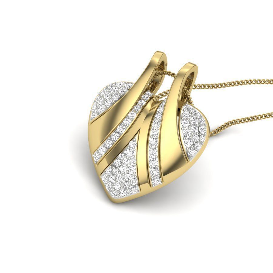 Women heart pendant 3dm stl render detail 3D print model 3D print model_4