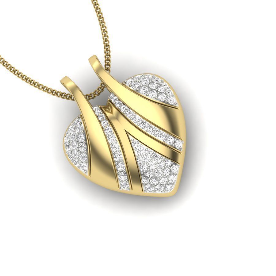Women heart pendant 3dm stl render detail 3D print model 3D print model_2