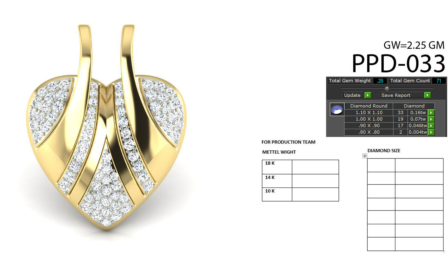 Women heart pendant 3dm stl render detail 3D print model 3D print model_6