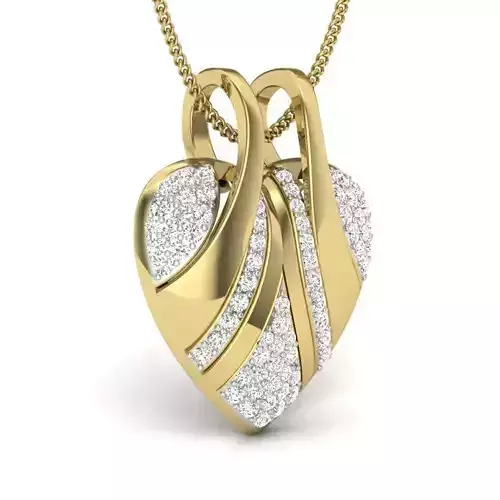 Women heart pendant 3dm stl render detail 3D print model