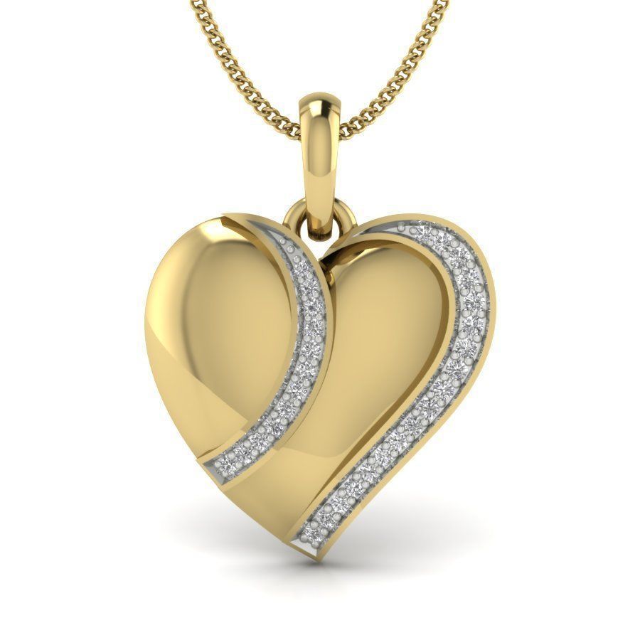 Women heart pendant 3dm render detail 3D print model 3D print model_5
