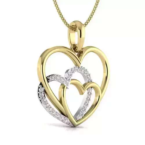 Women heart pendant 3dm render detail 3D print model