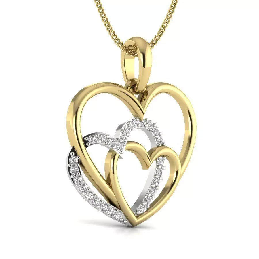 Women heart pendant 3dm render detail 3D print model 3D print model_0