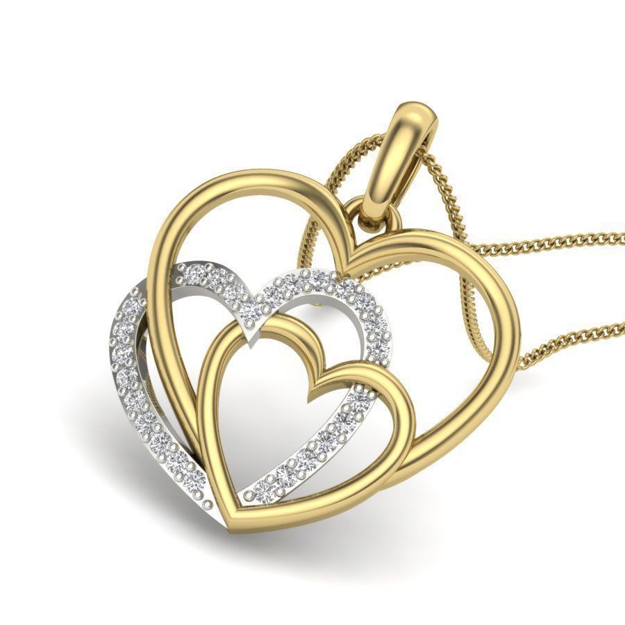 Women heart pendant 3dm render detail 3D print model 3D print model_4