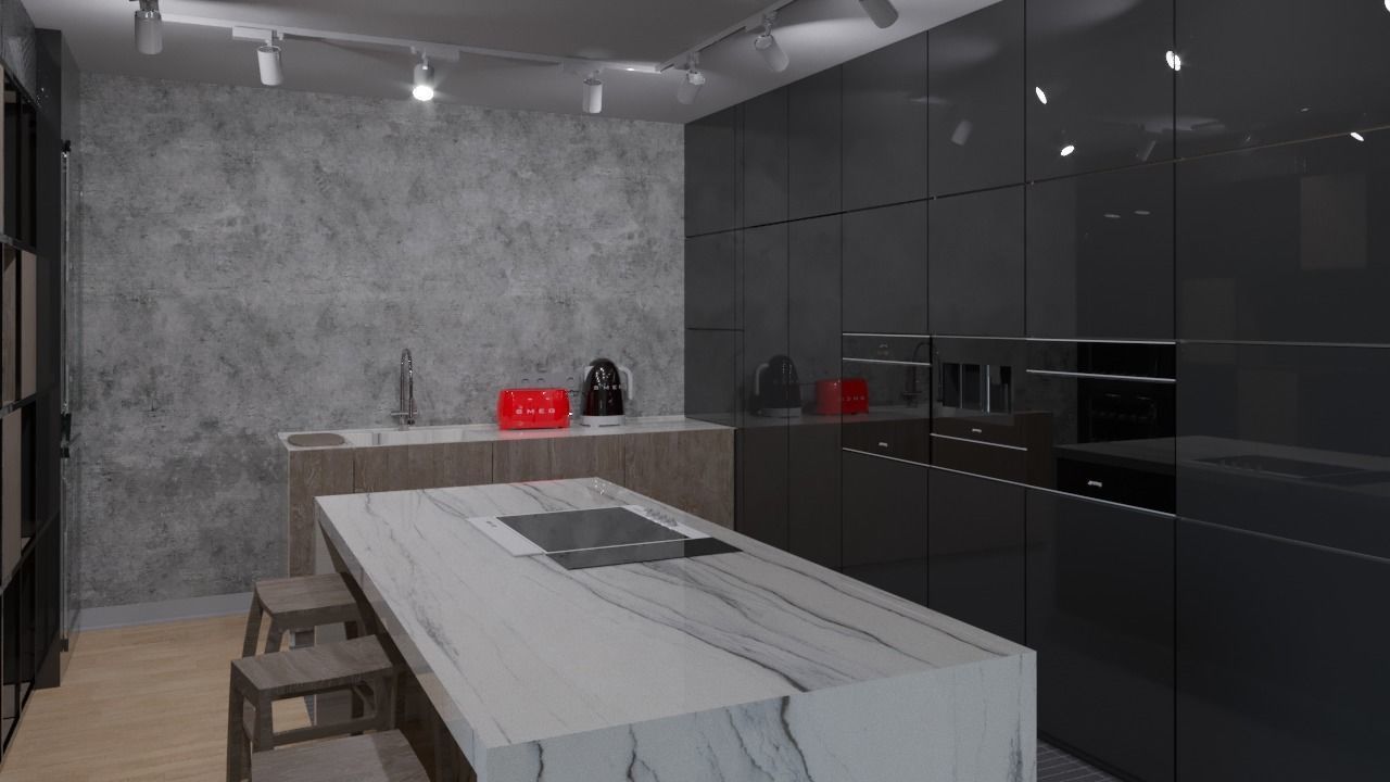 Small apartment  3D model_4