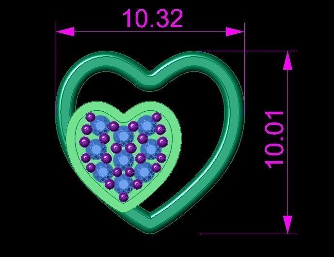 Heart Pandora Bead 3D print model_5
